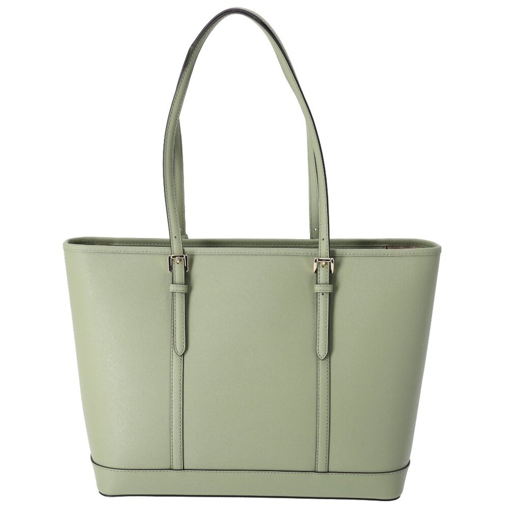 Michael Kors Jet Set Travel Large Top Zip Tote Light Sage Green Leather - Picture 5 of 6